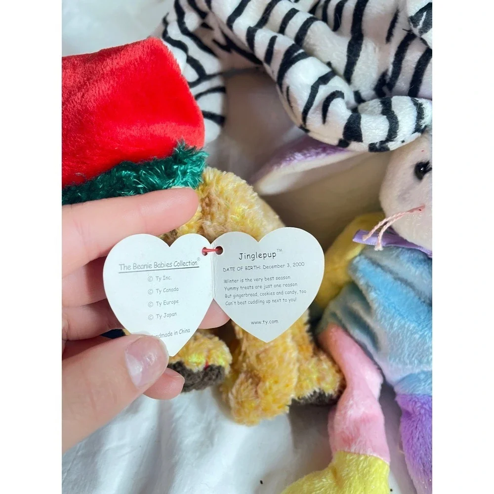 Ty Beanie Babies Stuffed Animals Including Jinglepup Dog Multi Color Bunny